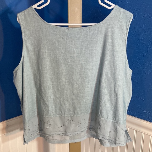 🦋 3 for $12 🦋 Vintage Kathie Lee Collection two piece linen set - Picture 4 of 14